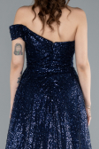 Robe de Soirée Longue Bleu Marine ABU4691