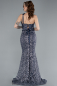 Robe de Soirée Longue Bleu Marine ABU4697