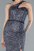 Robe de Soirée Longue Bleu Marine ABU4697