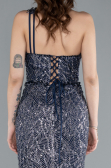 Robe de Soirée Longue Bleu Marine ABU4697