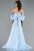 Robe de Soirée Longue Noir-Bleu ABU4701