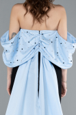 Robe de Soirée Longue Noir-Bleu ABU4701