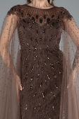 Robe de Soirée Longue Brun ABU4707