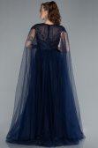 Robe de Soirée Longue Bleu Marine ABU4707