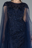 Robe de Soirée Longue Bleu Marine ABU4707