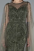 Robe de Soirée Longue Kaki ABU4709