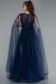 Robe de Soirée Longue Bleu Marine ABU4709