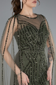Robe de Soirée Longue Kaki ABU4709