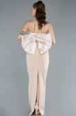 Robe de Soirée Longue Beige ABU4716