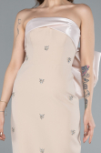 Robe de Soirée Longue Beige ABU4716