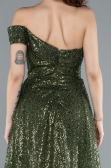 Robe de Soirée Longue Kaki ABU4691