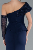 Robe de Soirée Longue Bleu Marine ABU4730