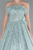 Robe De Soirée De Créateur Longue Menthe ABU4738