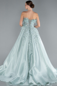 Robe De Soirée De Créateur Longue Menthe ABU4738