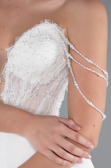 Robes de Mariage Longue Satin Blanc ABG097