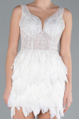 Robe De Soirée De Créateur Courte Blanc ABK2139
