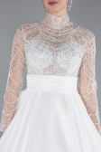 Robes de Mariage Longue Satin Blanc ABU4249