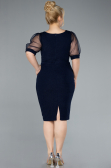 Robe De Invitation Grande Taille Courte Bleu Marine ABK2247