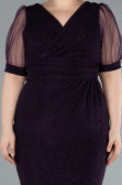 Robe De Invitation Grande Taille Courte Violet ABK2247