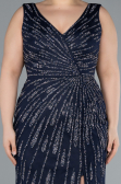 Robe De Soirée Grande Taille Longue Bleu Marine ABU4717