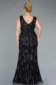 Robe De Soirée Grande Taille Longue Noir ABU4717
