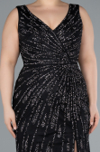 Robe De Soirée Grande Taille Longue Noir ABU4717