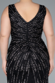 Robe De Soirée Grande Taille Longue Noir ABU4717