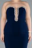 Robe De Mariée Grande Taille Longue Bleu Marine ABU4688