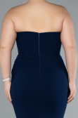 Robe De Mariée Grande Taille Longue Bleu Marine ABU4688