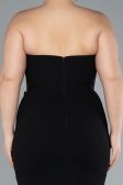 Robe De Mariée Grande Taille Longue Noir ABU4688