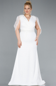 Robe Grande Taille Longue Blanc ABU4668