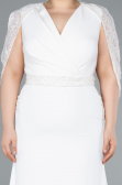 Robe Grande Taille Longue Blanc ABU4668