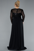 Robe de Soirée Grande Taille Longue Noir ABU4711