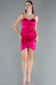 Robe de Cérémonie Mini Satin Fushia ABK2174