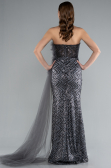 Robe de Soirée Longue Anthracite ABU4772