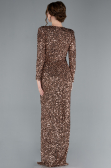 Robe de Soirée Longue Squameuse Cuivre ABU4763