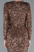 Robe de Soirée Longue Squameuse Cuivre ABU4763