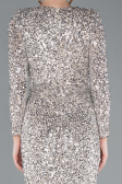 Robe de Soirée Longue Squameuse Beige ABU4763