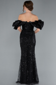 Robe Queue De Poisson Longue Noir ABU4509