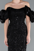 Robe Queue De Poisson Longue Noir ABU4509