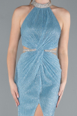 Robe Queue de Poisson Longue Bleu clair ABU4766