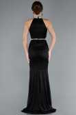 Robe Queue de Poisson Longue Noir ABU4766