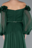 Robe De Soirée Mousseline Longue Émeraude ABU4130