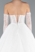 Robes de Mariage Longue Dantelle Blanc ABG038