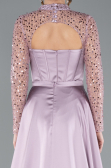 Robe de Soirée Longue Satin Lavande claire ABU4765