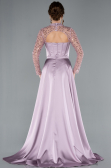 Robe de Soirée Longue Satin Lavande claire ABU4765