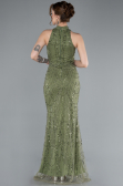 Robe de Soirée Longue Kaki ABU4791