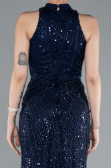 Robe de Soirée Longue Bleu Marine ABU4791