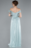 Robe de Soirée Longue Mousseline Menthe ABU4807