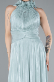 Robe de Soirée Longue Mousseline Menthe ABU4811